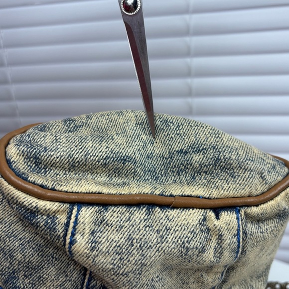 Vintage Fanny Pack Deadstock Acid Wash Denim Bag Save the Whales Panda Travel - Picture 10 of 11